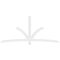 Ekena Millwork Davenport Architectural Grade PVC Gable Bracket, 108"W x 49 1/2"H x 2"D x 4"F, 11/12 Pitch GBP108X50X0204DAV00 - alternate 3